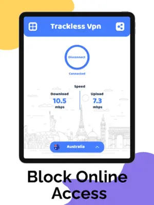 Trackless VPN - Fast VPN Proxy android App screenshot 1